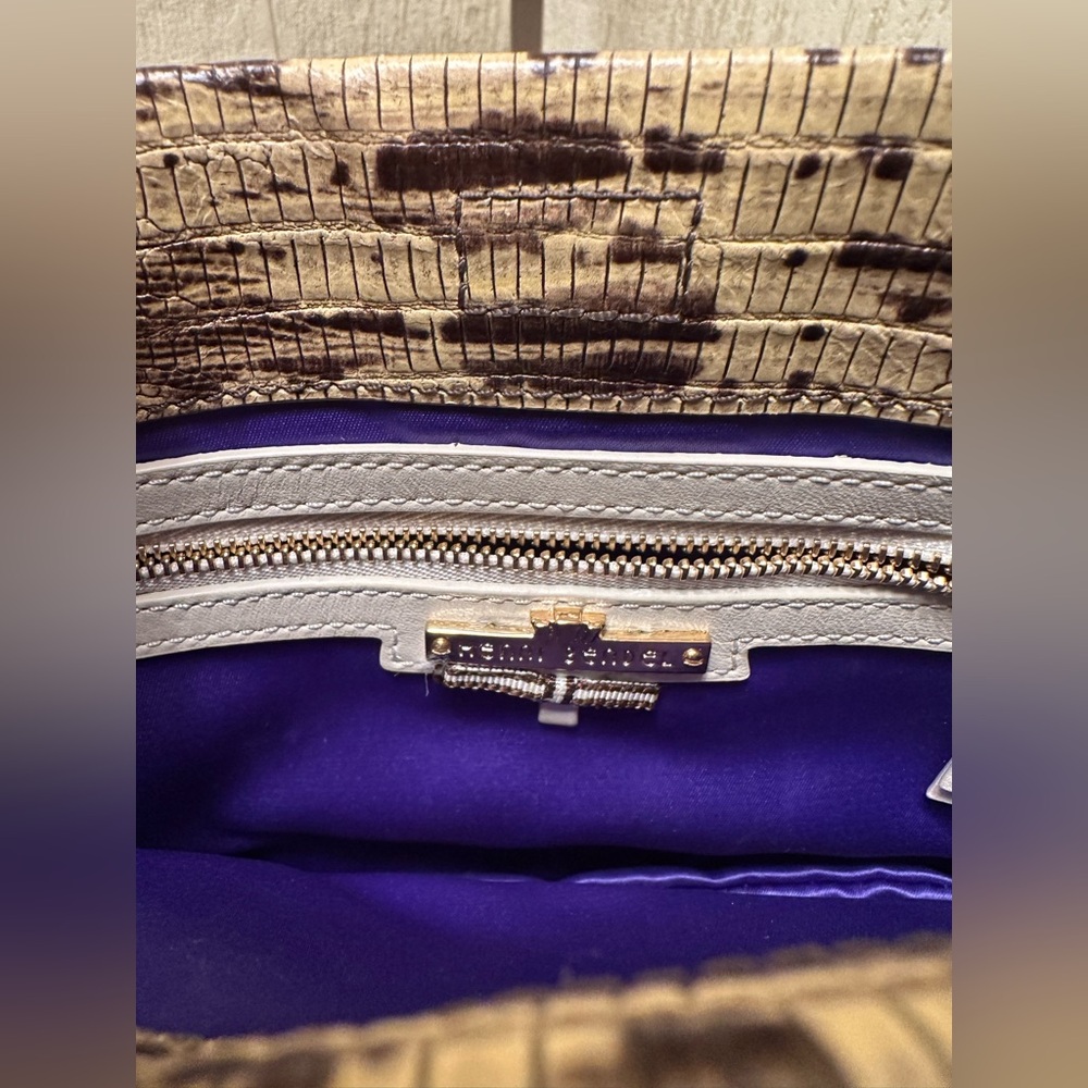 Henri Bendel Reptile Print Clutch with Tassel - Picture 3 of 3